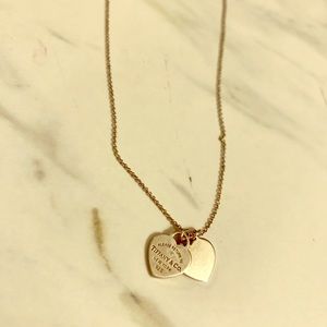 Tiffany’s mini double hearts necklace